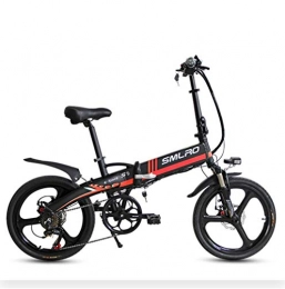 LKLKLK Elektrofahrräder LKLKLK Folding Electric Bike 20", Abnehmbare Lithium-Batterie Mit 5-Speed ?Power Adjustment Instrumente, LED-Scheinwerfer + Lautsprecher, Orange