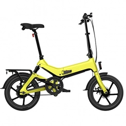 LLC-POWER Fahrräder LLC-POWER Faltbare Elektro-Bike Mit 16In Superleichtgewicht-Magnesium-Legierung, 350W High Speed ​​Brushless Motor, 36V7.5AH Lithium-Ionen-Akku, LCD-Metern, 25 Km / H Geschwindigkeit, Gelb
