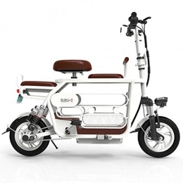 LOLOP Elektrofahrräder LOLOP Lithium-Batterie-Elektroauto-Erwachsener Mini-Fahrrad faltendes elektrisches Fahrrad-Fahrrad-Familien-elektrisches Fahrrad, White