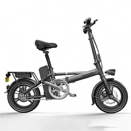 LOMJK Fahrräder LOMJK Faltendes elektrisches Fahrrad, 400W elektrisches Fahrrad, 14-Zoll-Reifen-Mountainbike, DREI Arbeitsmodi-Anpassung, elektrisches Fahrrad für Erwachsene (Color : A, Größe : 160KM)