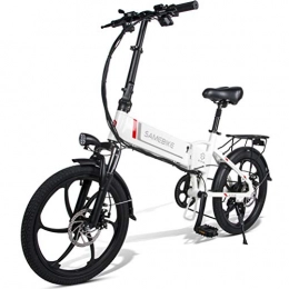 LOO LA Fahrräder LOO LA Elektrofahrrad E-Bike Pedelec, 48V 350W Heckmotor, 10.4Ah Lithiumbatterie, 20" MTB Reifen Mechanical disc Brake Maximum Speed 25km / h, Wei