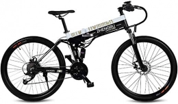 LUO Elektrofahrräder LUO Elektrofahrrad 26 'Klapp-E-Bike, 27-Gang-Mountainbike, 240 W, 48 V, 10 Ah, Rahmen Und Felge Aus Aluminiumlegierung, Vollfederung, Weiß