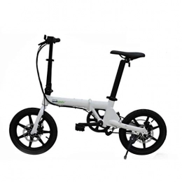 Luyuan Fahrräder Luyuan Elektrisches Fahrrad 16 Zoll faltendes elektrisches Fahrrad-Aluminiumlegierungs-Erwachsenfahrrad-Lithium-Batterie-Fahrrad, dynamisches Leben 60km (Color : White, Size : 130 * 30 * 97CM)