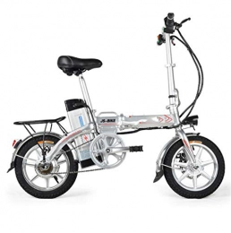 Lvbeis Fahrräder Lvbeis Erwachsene Elektrisches Fahrrad Faltendes Mountainbike Tragbares Pedelec E-Bike 25KM / h E-Fahrrad Mit Hilfsmotor, Silver