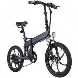 LWL Fahrräder LWL elektrofahrrad Faltendes elektrisches Fahrrad for Erwachsene 350W 20 MPH Doppelscheibenbremse 36V 10.4AH Lithium-Ion-Batterie 16 / 20 Zoll Faltbares E-Bike (Farbe : 20inch)