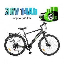 LYRWISHLY Fahrräder LYRWISHLY Adult Electric Bikes, Aluminiumlegierung Ebikes Fahrräder All Terrain, 26" 36V 300W 14Ah austauschbaren Lithium-Ionen-Akku Berg Ebike for Herren (Color : Black)