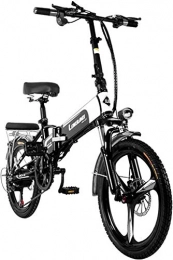 LZMX Fahrräder LZMX 20" Reifen Folding Elektro-Fahrrad, Aluminiumlegierung und Doppelscheibenbremse mit 350 Watt Motor und abnehmbaren 48V 12.5Ah Lithium-Batterie, Unisex
