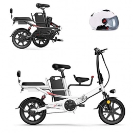 LZMXMYS Fahrräder LZMXMYS Elektrisches Fahrrad, 14" Folding Elektro-Bike for Erwachsene, 400W elektrisches Fahrrad, Pendeln Ebike, auswechselbare Lithium-Batterie 48V, Wei, 11AH