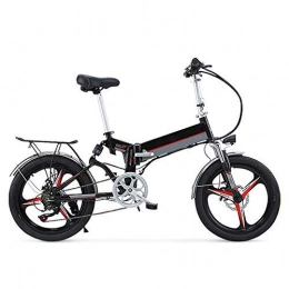 LZMXMYS Elektrofahrräder LZMXMYS Elektrisches Fahrrad, 20" 350W Klapp / Carbon-Stahl Material City Electric Bike Assisted Elektro-Fahrrad Sport-Gebirgsfahrrad mit 48V Abnehmbare Lithium-Batterie (Color : Black)