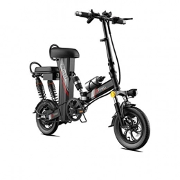 LZMXMYS Fahrräder LZMXMYS Elektrisches Fahrrad, elektrisches faltendes for Erwachsene Fahrrad 14" mit 48V 350W 30Ah Lithium-Ionen-Akku, City Mountain Fahrrad Booster 100-400KM (Color : Black, Size : Range:200km)