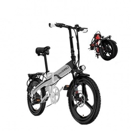 LZMXMYS Fahrräder LZMXMYS Elektrisches Fahrrad, Erwachsene elektrisches Fahrrad, Urban Commuter Folding E-Bike, Hchstgeschwindigkeit 25 km / h, 20-Zoll-Super-Leichtgewicht, 400W / 36V Abnehmbare Lade Lithium-Batterie,