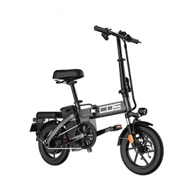 LZMXMYS Fahrräder LZMXMYS Elektrisches Fahrrad, Erwachsene Elektro-Fahrrad Ebikes Folding Ebike Leichte 350W 48V 18.8Ah Mit 14inch Tire & LCD-Bildschirm mit Radschtzer (Color : Grey, Size : Range:140km)