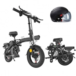 LZMXMYS Fahrräder LZMXMYS Elektrisches Fahrrad, Folding Electric Bike Ebike, 14 '' Elektro-Fahrrad mit 48V austauschbarem Lithium-Ionen-Akku, 350W Motor, Doppelscheibenbremsen, 3 Digital einstellbare Geschwindigkeit, k