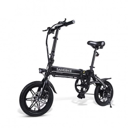 melysEU Zusammenklappbares elektrisches Fahrrad/E-Bike mit 36V 7,5AH Lithiumbatterie 14 Zoll Rädern und 250W Hub Motor Pro Aluminiumlegierung Elektrofahrrad (Schwarz)