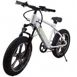 MERRYHE Elektrofahrräder MERRYHE Elektrisches Fahrrad Entfernbares 350W-48V-8Ah Li-Batterie E-Fahrrad Schnee-Fahrrad 20 * 4.0 Gebirgsfahrrder MTB Citybike 6 Niveaus Pas Beschleunigen Intelligentes Radfahren, White-48V8AH