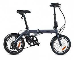 Micro Mobility Unisex – Erwachsene Micro ebike 16 Zoll Elektrofahrräder, Schwarz, 132cm