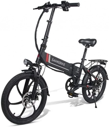 MIJ Elektrofahrräder MIJ Elektrische Fahrrad 350 Watt 48 V 10.4AH, Falten Elektrische Fahrrad Elektrische Fahrrad für Erwachsene 7 Geschwindigkeitsgeschwindigkeit und DREI Arbeitsmodi für Erwachsene-Schwarz