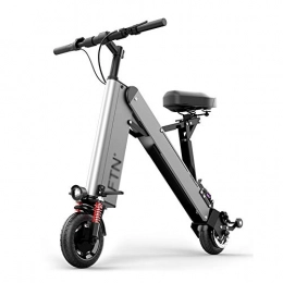 MSM Fahrräder Mini Falten E-Bike, Ultraleicht Tragbares Elektrofahrrad Für Männer Frauen City Pendeln, Litium-Ionen-Batterie Pedelec, Höchstgeschwindigkeit 25km / h Silber 350w 36v