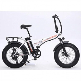Minkui Fahrräder Minkui Elektrofahrrad 4.0 Fat Tire Beach Cruiser Booster Klappbares Elektrofahrrad 48V E-Bike-Weiß