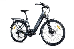 Moma Bikes Fahrräder Moma Bikes Unisex-Adult E-Bike 28 PRO-Central Motor, Grey / Black, Unic Size