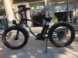 Marnaula Fahrräder MONSTER 26 Limited Edition - Ist das Fat eBike - Rahmen: Alu Hydro TB7005 - Vorderfederung - Rder: 26" - Shimano Alivio 6-sp - Shimano Alivio 14-28 Zhne - Hydraulische Bremsen (GREEN FOREST)