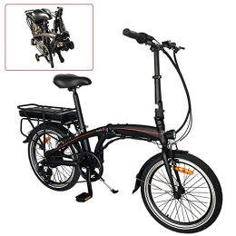CM67 Elektrofahrräder Mountainbike Citybike Elektrofahrrad mit 250W Motor 7-Gang-Getriebe 20 Zoll Stadt Elektrofahrrad Geeignet für Geschenke für Erwachsene