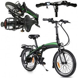 CM67 Elektrofahrräder Mountainbike Electric Bike 350W Elektrofaltbares Elektrofahrrad Reines Faltrad mit 7-Gang-Getriebe Geeignet für Kurztrips