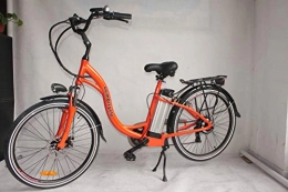movable Fahrräder movable 250W 36V 10.4AH elektrisches Fahrrad 26'x2.125 Bike Cruiser 6 Geschwindigkeiten Shimano Derailluer Snow Beach eBike Fahrrad Mechanisches Scheibenbremssystem (Orange)