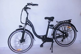 movable Fahrräder movable 250W 36V 10.4AH elektrisches Fahrrad 26'x2.125 Bike Cruiser 6 Geschwindigkeiten Shimano Derailluer Snow Beach eBike Fahrrad Mechanisches Scheibenbremssystem (schwarz)