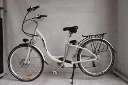 movable Fahrräder movable 350W 36V 10.4AH elektrisches Fahrrad 26'x2.125 Bike Cruiser 6 Geschwindigkeiten Shimano Derailluer Snow Beach eBike Fahrrad Mechanisches Scheibenbremssystem (weiß)