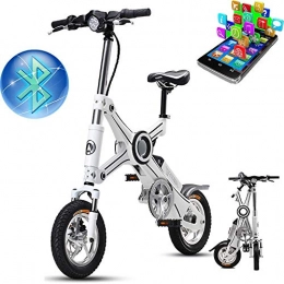 MRMRMNR Fahrräder MRMRMNR Faltbares E-Bike Für Erwachsene Männer Und Frauen 36V 250W Tragbar Intelligent E-Bike Klapprad, Intelligente LED-Scheinwerfer, Bluetooth-Verbindung, Fernbedienung, 1 Sekunde Falten