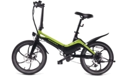 MS Energe eBike i10 schwarz-grün Faltrad ebikefaltrad klappbares elektrisches Fahrrad; in 15 Sekunden Motor 250 W nur 20 kg Gewicht Reichweite bis 50 km