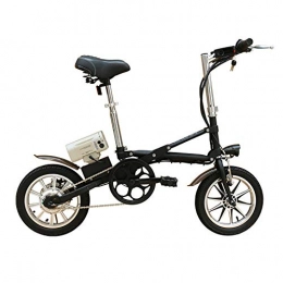 MSK Fahrräder MSK Elektrisches Fahrrad, zusammenklappbarer tragbarer Roller, Single Speed ​​Gear, Led-Scheinwerfer, Klapprahmen aus X-Form-Kohlenstoffstahl, stoßabsorbierender Federweg 30-40 km, Black