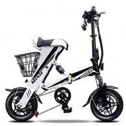 MXYPF Fahrräder MXYPF Klappbares E-Bike, Ausdauerleistung 50 Km-12 Zoll-36V / 12Ah-Lithiumbatterie Elektrisches Fahrrad Leichte Aluminiumlegierung Rahmenscheibenbremse, Hchstgeschwindigkeit 20 Km / H