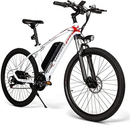 Matumori Fahrräder MY-SM26 Elektrisches Mountainbike 26 Zoll Rad 48V 350W Ebike 3 Mode 21 Gang Shifter LCD für Erwachsene (Weiß)