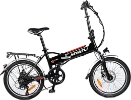 MYATU Fahrräder MYATU 20" E-Bike Faltrad 250W, Shimano 7 Gang-Schaltung Akku 36V 10.4AH bis 55KM (Schwarz)