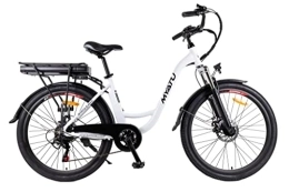 MYATU Fahrräder Myatu 26" E Citybike für Damen mit Heckmotor, 12.5 Ah Akku 6 Gänge Shimano, 250W (Schwarz)