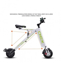 NBWE Elektrofahrräder NBWE Electric Bike kleines Mini-Elektro-Faltauto ultraleichtes tragbares Lithium-Batterie-Batterieroller Erwachsenenreisefahrrad