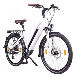 NCM Fahrräder NCM Milano 48V, 26" Urban Trekking E-Bike Elektrofahrrad Pedelec, 250W 13Ah 624Wh, weiß, schwarz (Weiß, 26")