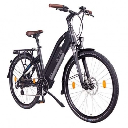 NCM Fahrräder NCM Milano 48V, 28" Urban Trekking E-Bike Elektrofahrrad Pedelec, 250W 13Ah 624Wh, weiß, schwarz (Schwarz, 28")