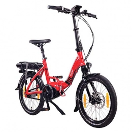 NCM Fahrräder NCM Paris MAX N8R / N8C E-Bike, E-Faltrad, 250W, 36V 14Ah 504Wh Akku, 20” Zoll (Rot mit Rücktrittbremse (N8C))