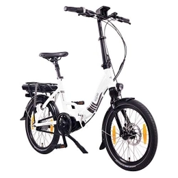 NCM Fahrräder NCM Paris MAX N8R / N8C E-Bike, E-Faltrad, 250W, 36V 14Ah 504Wh Akku, 20” Zoll (Weiß mit Rücktrittbremse (N8C)