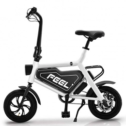 NUOLIANG Elektrofahrräder NUOLIANG Erwachsener Mini Tragbares Elektrisches Fahrrad, 36V 250W Lithium-Aluminium-Meilen -25 - Lightweight Einfach im Gepäck 16.7kg (Color : White)