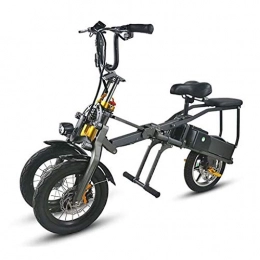 Foldable bicycle Fahrräder One Button Schneller Folding Elektro-Fahrrad mit DREI Rädern Elektro-Fahrrad Doppel Batterie Mode Eltern-Kind-Reise Fahrrad (Color : 48v Double Battery, Size : EU)