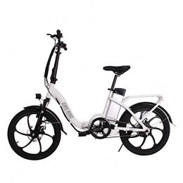 ONLYU Fahrräder ONLYU 20-Zoll-E-Bikes Für Erwachsene, Folding Aluminiumlegierung Ultra-Light E Bike 36V10.4Ah Lithiumbatterie 250W Motorleistung E-Bikes City Electric Bike Für Männer Frauen, Weiß