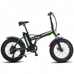 ONLYU Fahrräder ONLYU Elektro-Bike, 500W Motor 20" 4.0 Fat Tire Beach Cruiser Bike 48V15AH Lithium-Batterie Folding Leichte E-Bike Mit LCD-Display, 7-Gang-Doppelscheibenbremsen, Schwarz