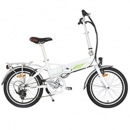 onWay Elektrofahrräder Onway Elektro-Faltrad, 20 Zoll, Przise SHIMANO 6-Gang E-Bike, Wei