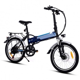 Oppikle Fahrräder Oppikle Elektrofahrrad, Faltbares E-Bike Faltrad, 20 Zoll Klapprad E-Bike mit Lithium-Akku (250W, 36V， 8Ah), 250W Stabile bürstenlosem Motor und Professionelles Getriebe (Blau)