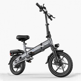 OQJUH Fahrräder OQJUH Electric Bike Folding City mit LCD-Display E-ABS Doppelscheibenbremse Geeignet für Erwachsene und Pendler Lithium-Ionen-Batterie Mountain Ebike für Herren, Endurance50KM