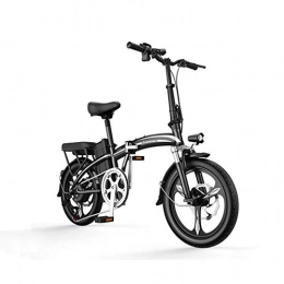 OQJUH Elektrofahrrad Ebike Fahrrad Klapp 48V 400W Lithium Batterie Aluminiumlegierung Mechanische Scheibenbremse,Endurance70KM,Black
